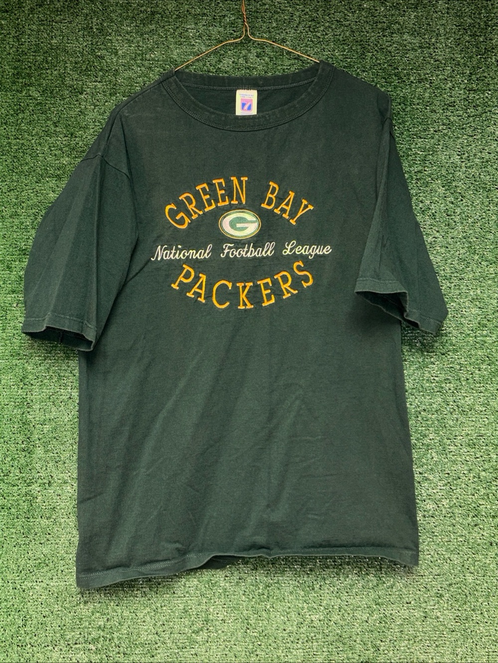 Green Bay Packers Vintage 90s Logo 7 Green Shirt M NFL